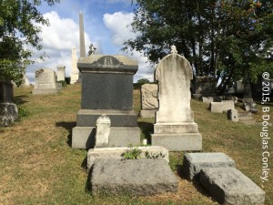 In contrast, large portions of the same Shearith Israel section have had gravestones toppled by either age or vandals.